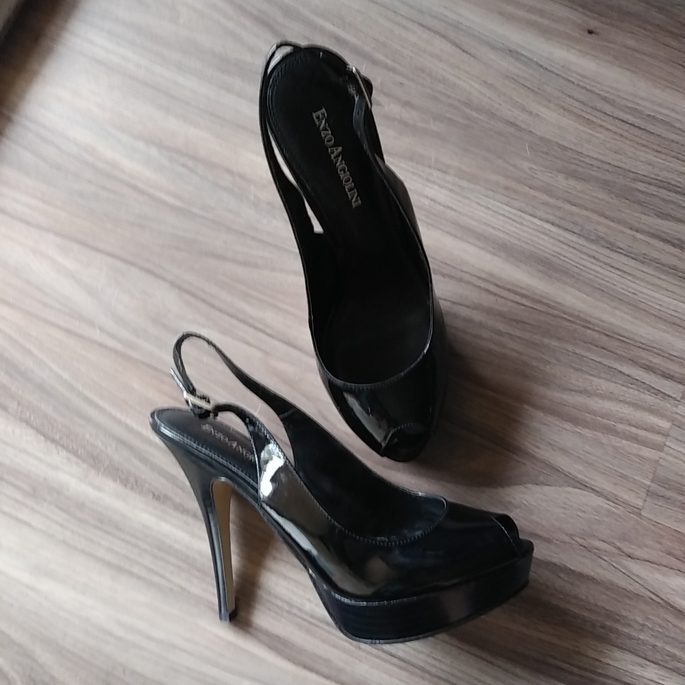 Enzo angiolini starlight black platform heels